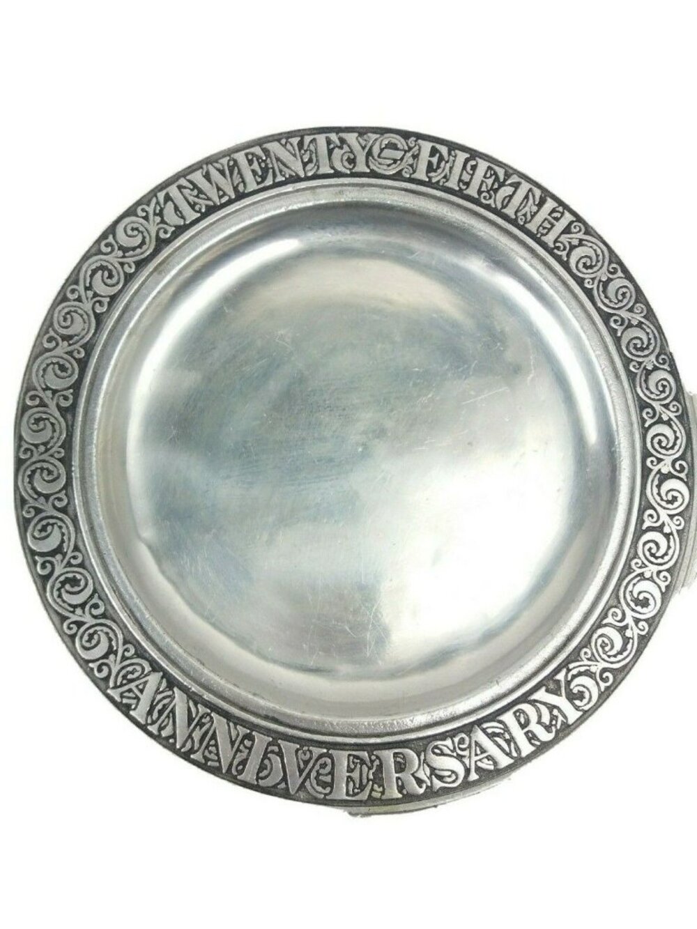Wilton Armetale Cast Metals Serving Plate Hot Cold 25th Anniversary Vintage